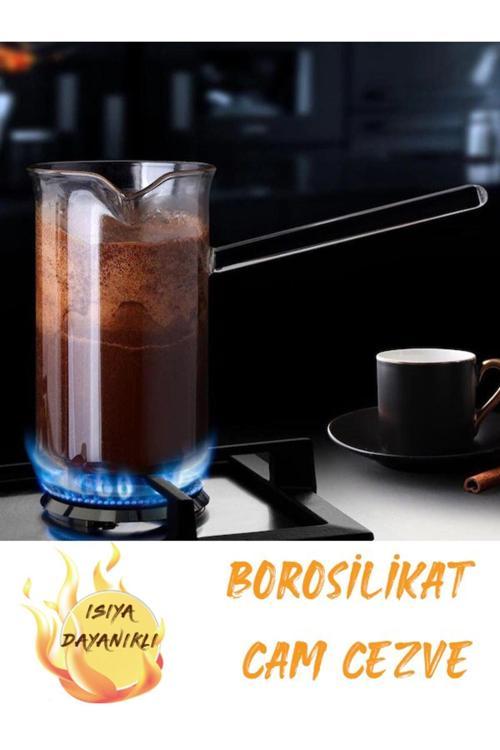 Krm Home Decorev Isıya Dayanıklı Borosilikat Cam Cezve 400 Ml