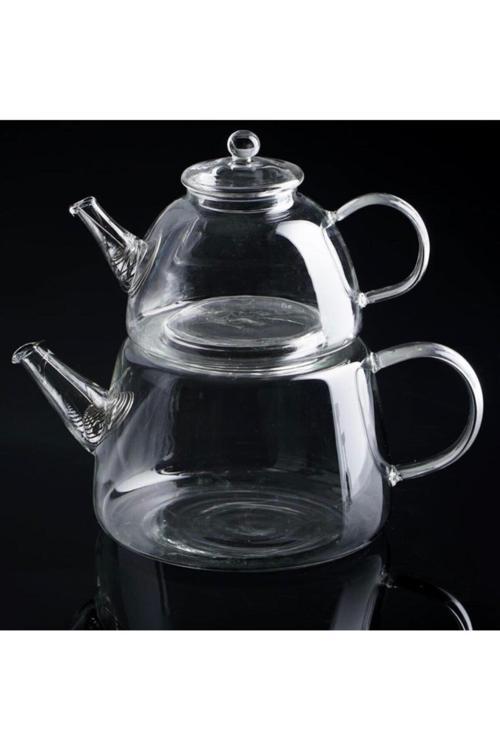 Sinemstyle Ateşe Dayanıklı Tombul Borosilikat Çaydanlık