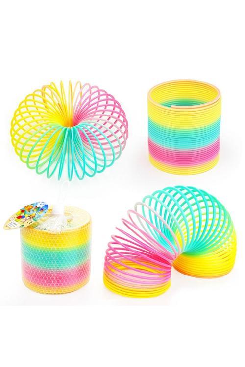 Voxify Stres Yayı Gökkuşağı Yay Renkli Oyuncak Stres Yayı Çocuk Için Halka Yaylı Oyuncak