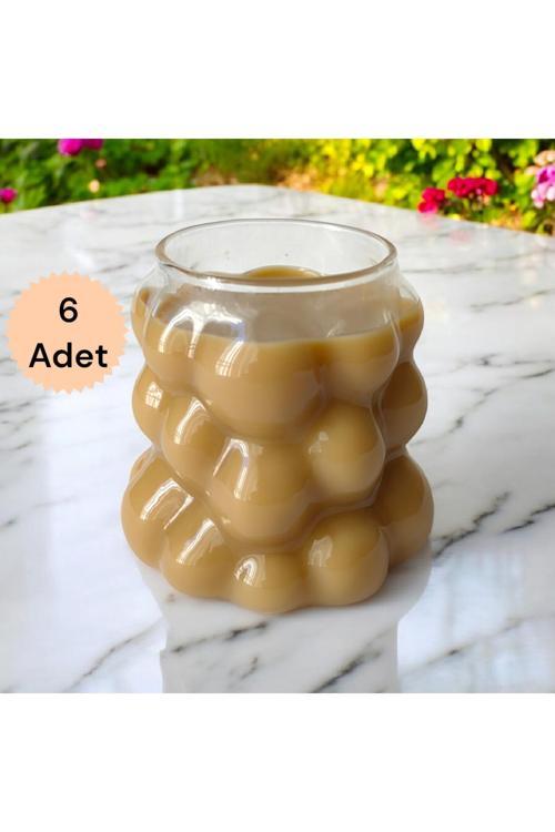 Mutfaksultani 6 Adet Üzümlü Isıya Dayanıklı Boncuk Şekilli Borosilikat Cam Pinterest Sunum Bardağı 350 Ml