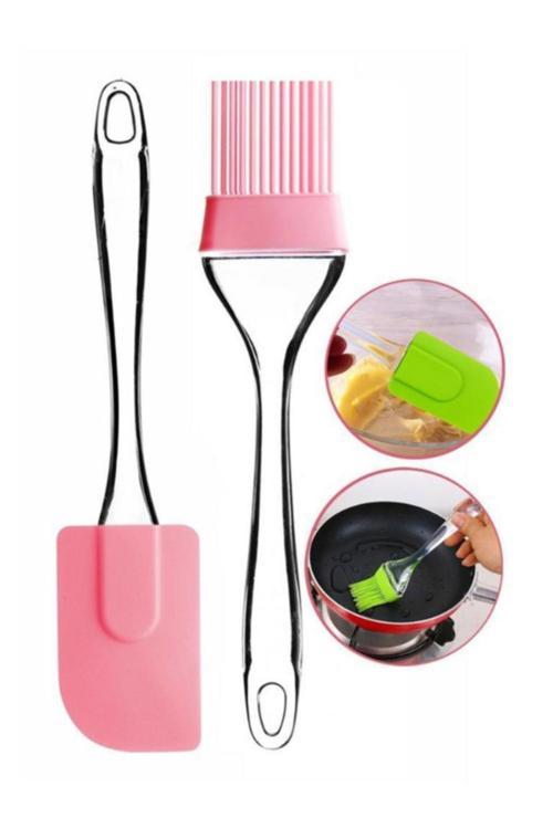 Hesaplıhome Akrilik Saplı Spatula Ve Yumurta Fırçası Seti