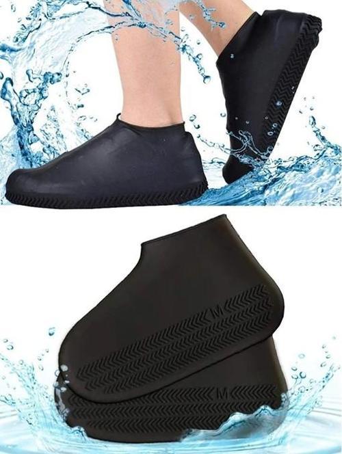 Silikon Ayakkabı Kılıfı Kaymaz Su Kir Geçirmez   M Beden Siyah (5060)