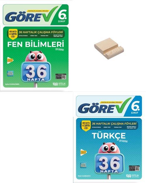 Nitelik 6. Sınıf Fen Bilimleri ve Türkçe 36 Haftalık Görev Föyleri + Telefon Standı
