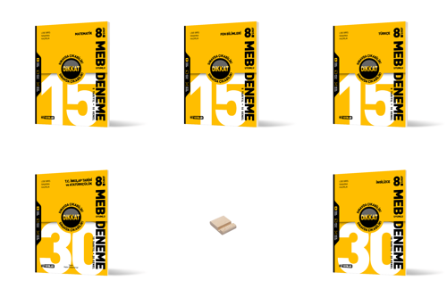 Hız LGS 8. Sınıf Matematik Fen Türkçe İnkılap ve İngilice MEB Uyumlu Deneme Sınavı 5li Set 