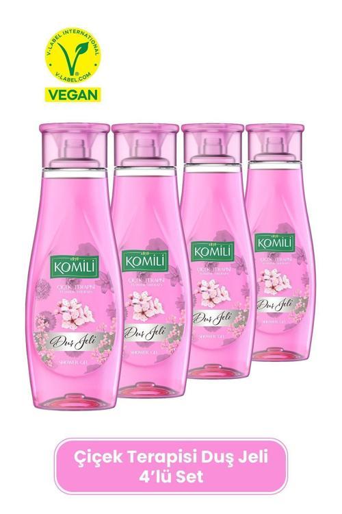 Çiçek Terapisi Vegan Duş Jeli 4'lü Set - Bahar Çiçekleri Kokulu - 4 X 500 ML
