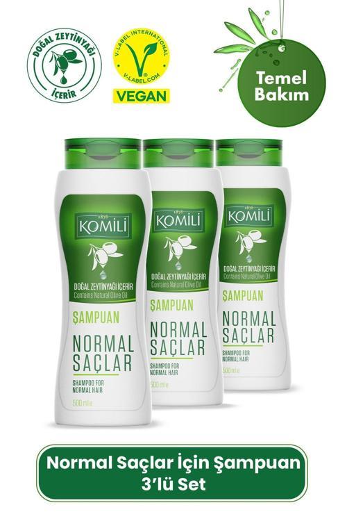Normal Saçlar İçin Vegan Temel Bakım Şampuanı 3'lü Set- - 3 X 500 ML