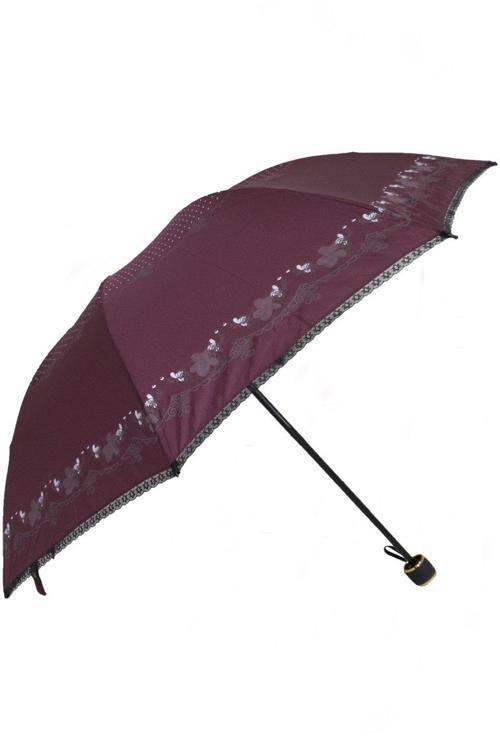 Bordo  8 Telli Rüzgar Koruma Kadın Şemsiye M21MAR417R001