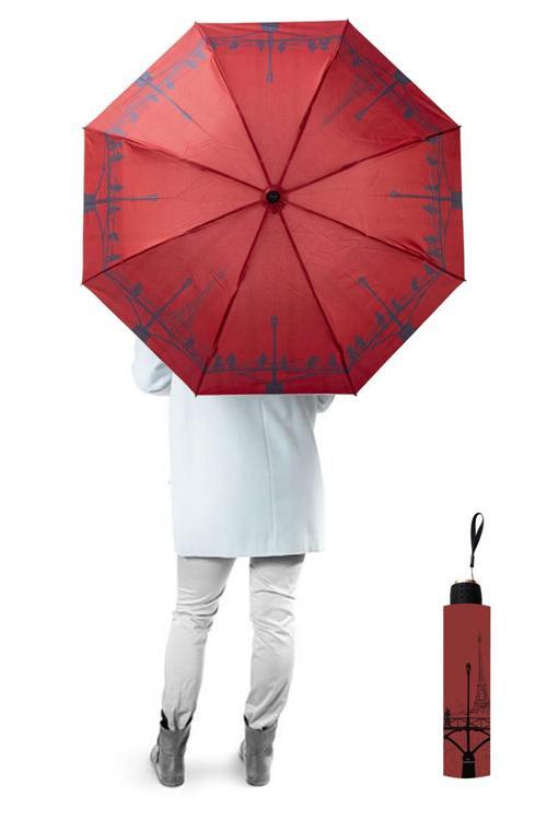 Eyfel Kulesi Paris Yarasa Model 8 Telli Rüzgara Dayanıklı Manuel Şemsiye 372R03