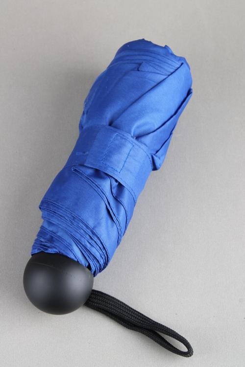 Mini Süper Çantalı Fermuarlı Kılıflı Rüzgar Koruma 8 Fiber Telli Şemsiye Mavi 214ML Kapsül Şemsiye