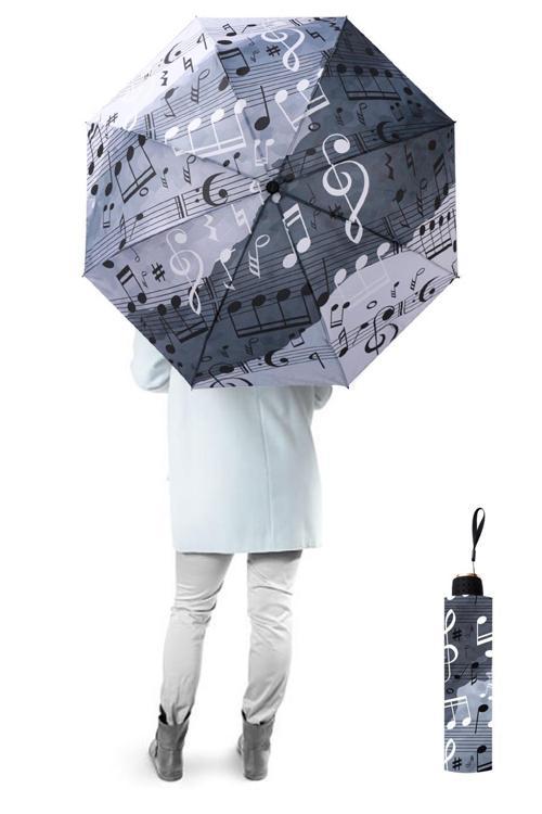 Müzik Notaları Desenli Yarasa Model 8 Telli Rüzgara Dayanıklı Manuel Şemsiye 374R01
