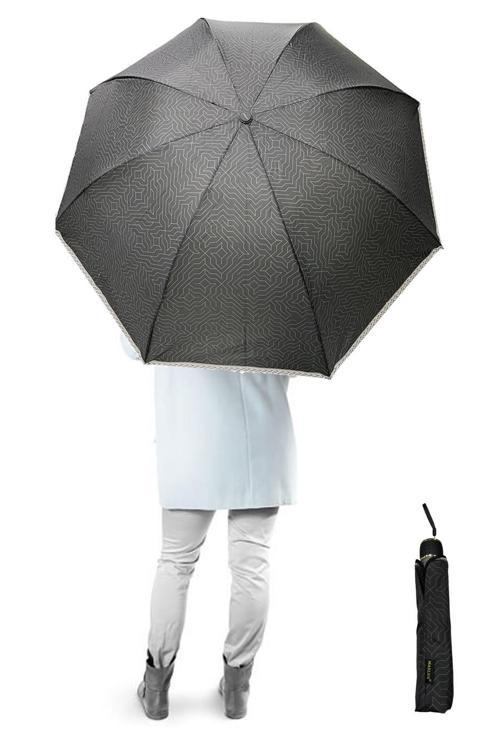 Modern Çizgi Desenli Yarasa Model 8 Telli Rüzgara Dayanıklı Manuel Şemsiye 391R01
