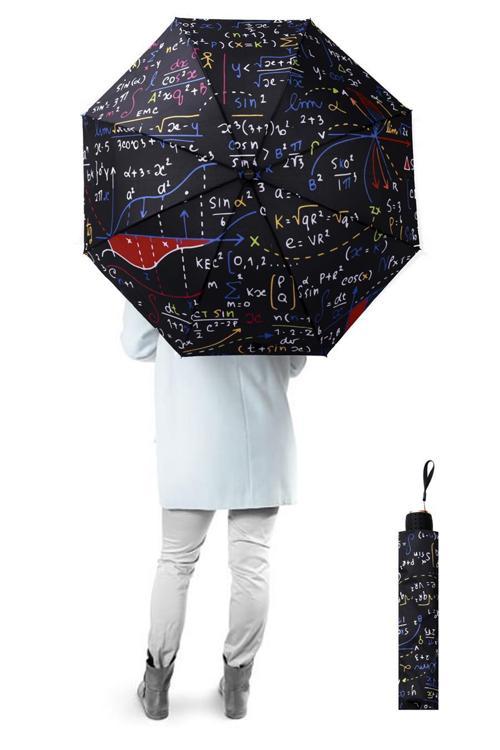 Matematik Formül Desenli Yarasa Model 8 Telli Rüzgara Dayanıklı Manuel Şemsiye 373R01