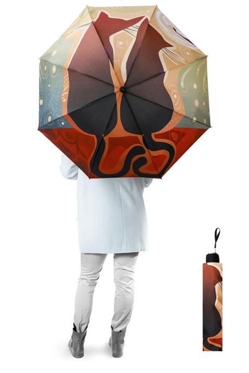 Kedi Desenli Yarasa Model 8 Telli Rüzgara Dayanıklı Manuel Şemsiye 390R01