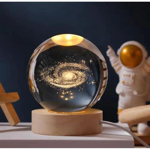 Samanyolu Renk Değiştiren Işıklı Cam Küre 6cm