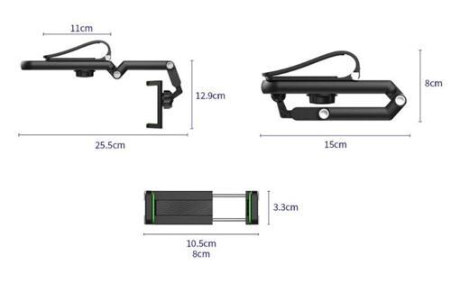 1080° Dönebilen Çok Fonksiyonlu Telefon Tutucu
