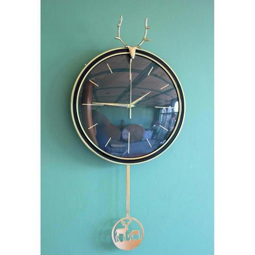 Geyikli Sarkaçlı Duvar Saati Alk1583 Dekoratif Hediyelik