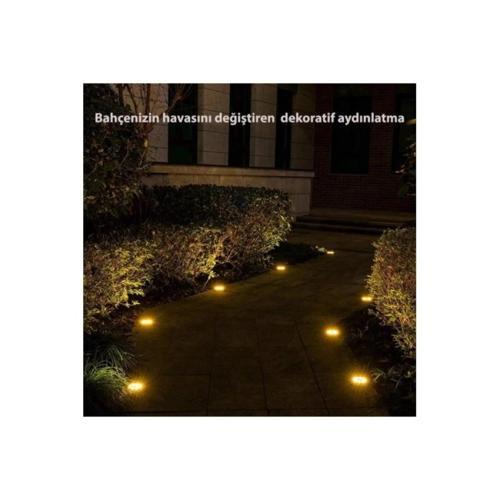 4'lü Solar Panelli Kazıklı Zemin Solar Ledi 8+4 Led GÜN IŞIĞI