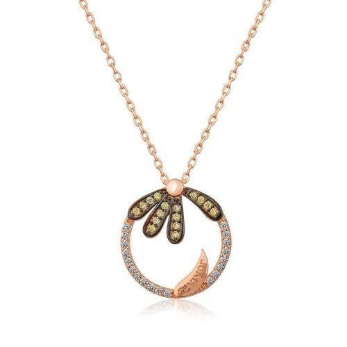 925 Ayar Gümüş Papatya "Seviyor" Gümüş Kolye