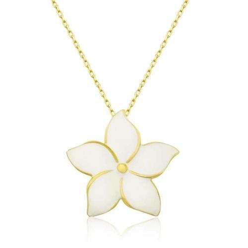 925 Ayar Gümüş Yasemin Çiçeği Kadın Gümüş Kolye