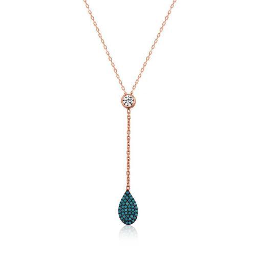 925 Ayar Gümüş Aşk Damlası Bayan Gümüş Kolye