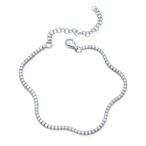 Gümüş 2 mm Su Yolu Kadın Bileklik