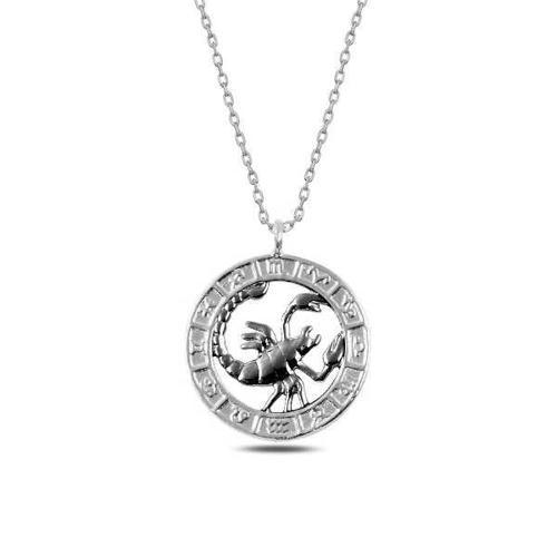 925 Ayar Gümüş Akrep Burcu Kolye