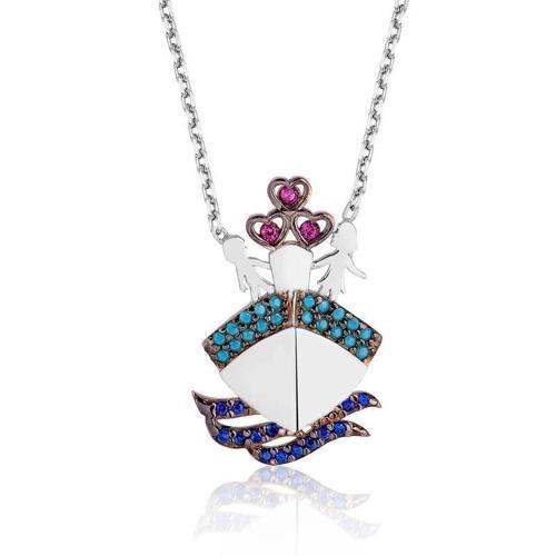 925 Ayar Gümüş Titanik Bayan Gümüş Kolye