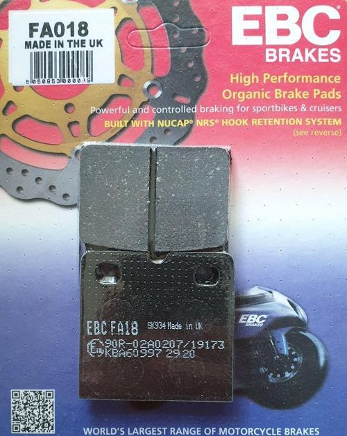 Fa018 1983-1989 BMW K 100 RS Uyumlu Arka Fren Balatası Organik Balata