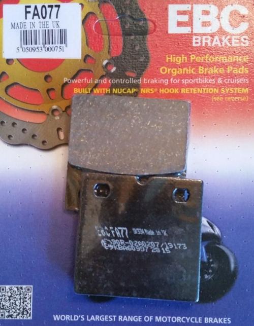 Fa077 1987-1995 BMW R 80 GS Uyumlu Ön Fren Balatası Organik Balata