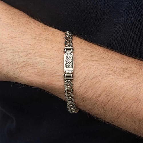 Gümüş Elişi Örgü Gurmet Erkek Bileklik
