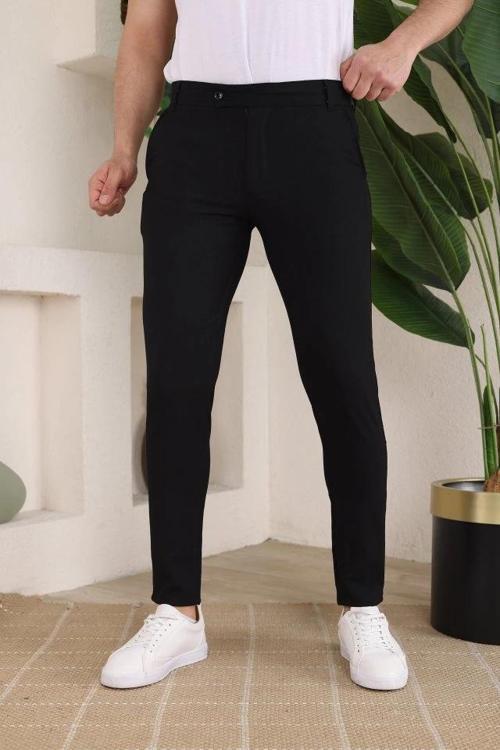 MDB Erkek Slim Fit Likralı Bilek Boy Dilli Kumaş Pantolon