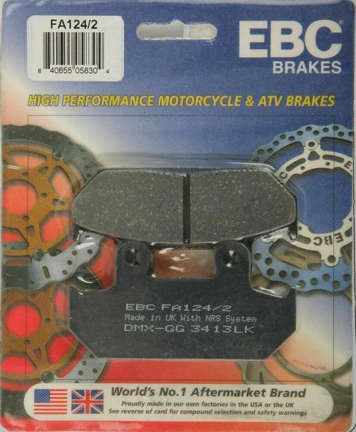 Fa124-2 1990-2000 Honda Goldwing GL 1500 SE Uyumlu Ön Fren Balatası Organik Balata