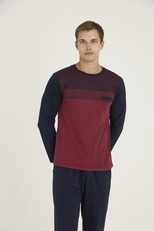 MDB Kocabey 9217 Erkek O.Yaka Flato Cepli Pijama Takım