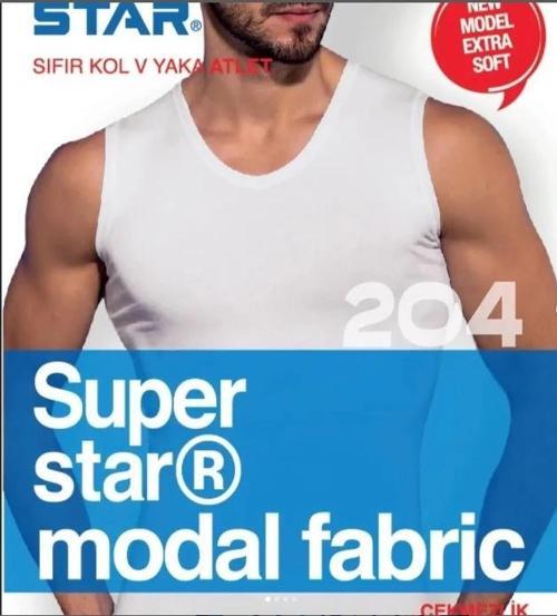 MDB Star 204 Modal Sıfır Kol V-Yaka Atlet