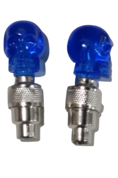 Hareket Sensörlü Bisiklet Işıklı Sibop Kapağı Kurukafa Model Piller Dahil 1 Çift