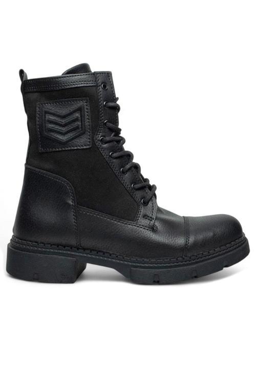 Cnt Siyah Günlük Rahat Erkek Postal Bot Ayakkabı