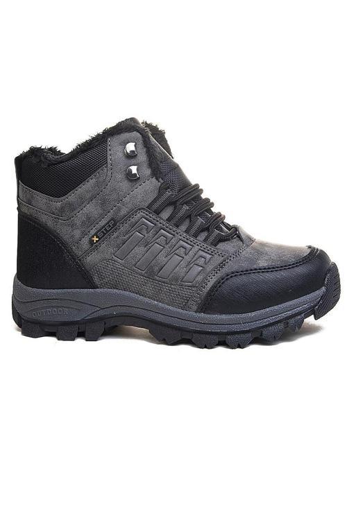 Xsp Füme Outdoor Kürklü Erkek Kışlık Bot Ayakkabı
