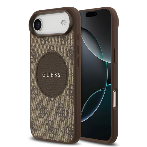 İphone 17 Air Uyumlu Kılıf Lisanslı M-Safeli Yazı Logolu Circle Classic Kapak Kahverengi