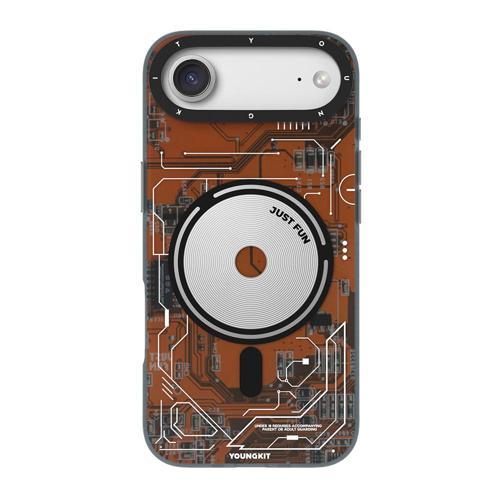 İphone 17 Air Uyumlu Kılıf M-Safeli Kamera Denetim Butonlu Technology Serisi Kapak Turuncu