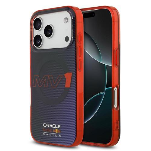 Red Bull İphone 17 Pro Kılıf Redbull Lisanslı M-Safeli Çift Katmanlı Çizgi Desenli Sert Pc Mv Kapak Lacivert