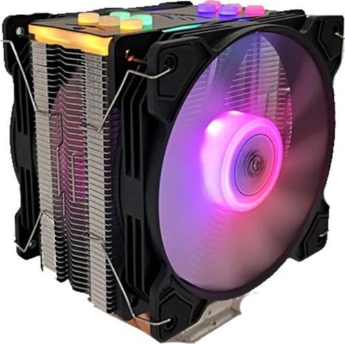 Am4 Aparatlı T5 Cpu Soğutucu Fan Rgb Light Board Çift Fan