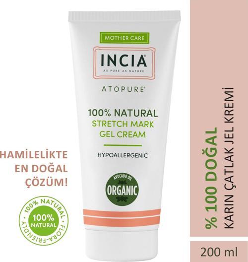 %100 Doğal Karın Çatlak Jel Kremi Çatlak Önleyici Organik Avokado Yağı Hamilelikte 200 ml
