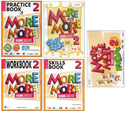 Kurmay Elt More and More 2.Sınıf Practice Book+Work Book +Craft Book+Readers+Skılls Book (5 li Set)