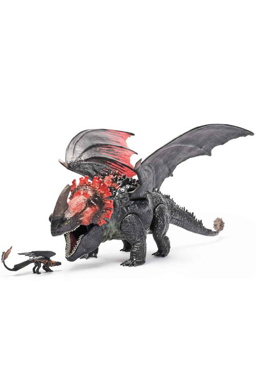 Ejderhanı Nasıl Eğitirsin Red Death Çiğneme Saldırısı Ejderha Figürü 28 cm – Hareketli Ejderha Oyuncağı