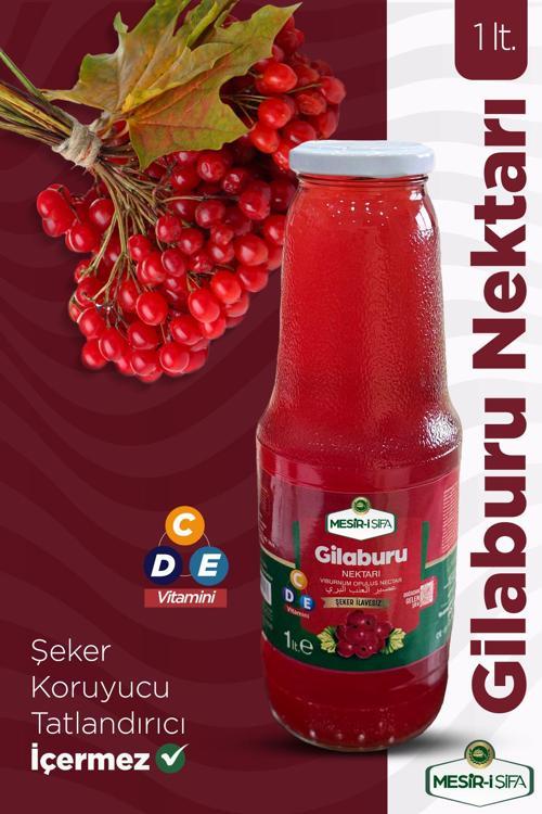 Gilaburu Nektarı Şeker İlavesiz Organik Gilaburu Suyu 1Lt Meyve Suyu