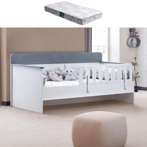 Karyola, Flora Montessori Karyola - Antrasit + 1 Adet Comfort Yatak