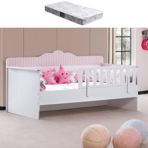 Karyola, Flower Montessori Karyola - Pembe + 1 Adet Comfort Yatak