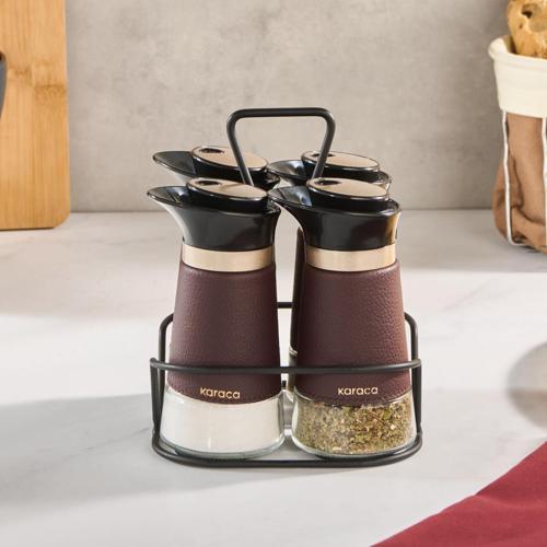 New Latin 5 Parça Cam Baharat Seti