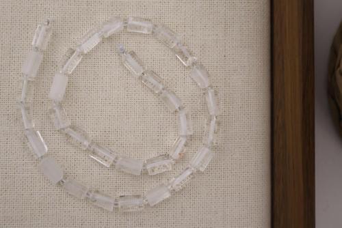 SİLİNDİR KÖŞELİ KESİM KRİSTAL KUVARS 8X11 MM DOĞAL TAŞ DİZİ- YÜKSEK KALİTELİ DOĞAL TAŞ