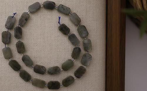 DİKDÖRTGEN KESİM LABRADORİT 8X12 MM DOĞAL TAŞ DİZİ- YÜKSEK KALİTELİ DOĞAL TAŞ